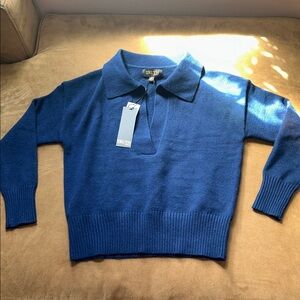 Blue Collared Sweater